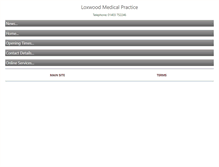 Tablet Screenshot of loxwoodmedicalpractice.co.uk